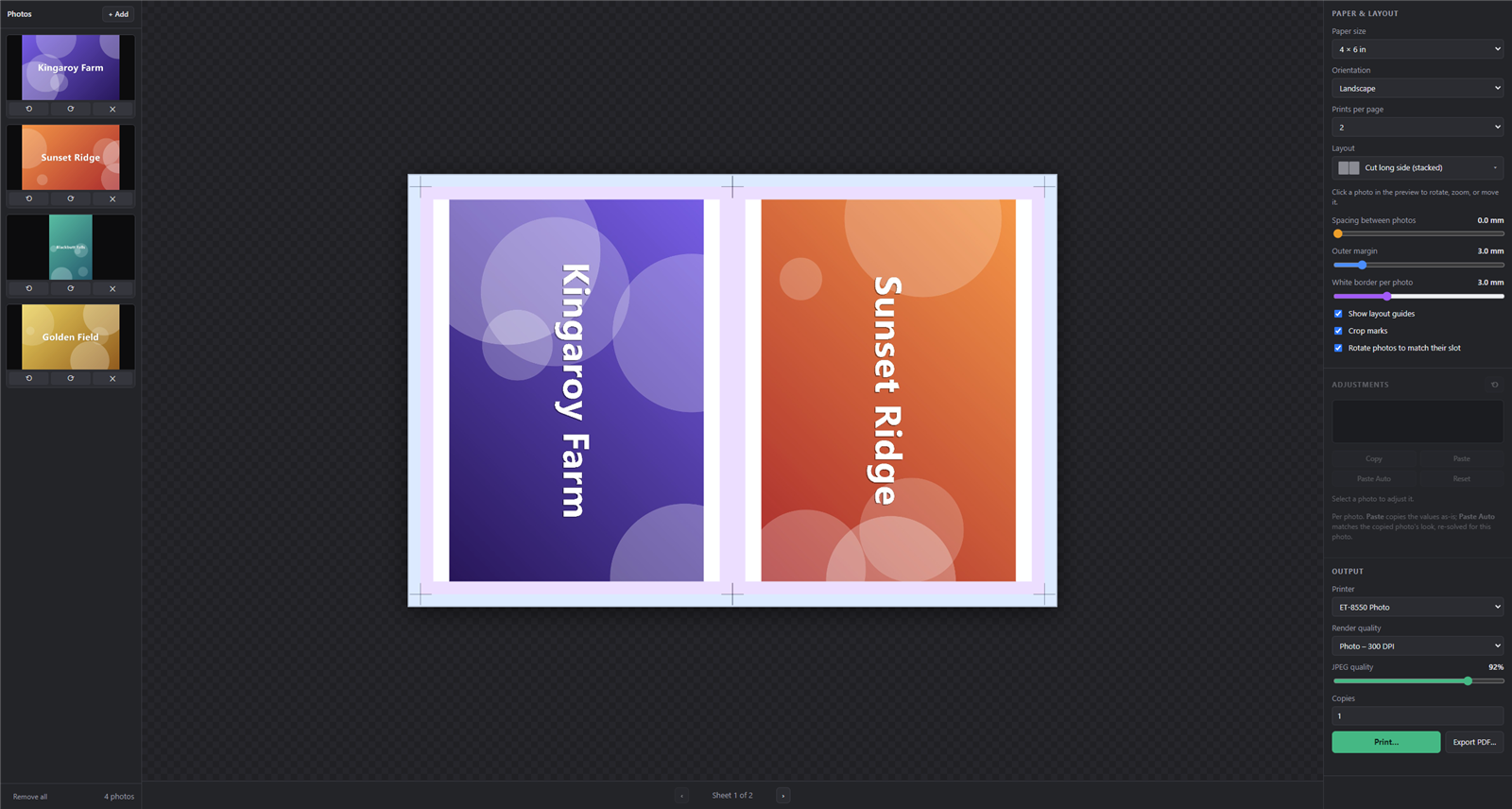 Photo Printer screenshot 1